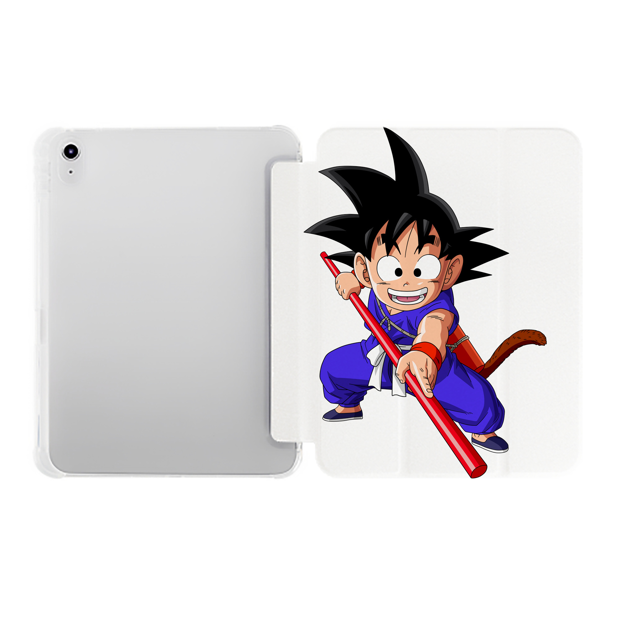（画像用） ドラゴンボール 孫悟空（そん ごくう）Son Goku カカロット DRAGON BALL Kakarotto IPad ケース ペン収納付き 三つ折りスタンド PUレザー×シリコン 対応機種9.5/10.5/10.9インチ